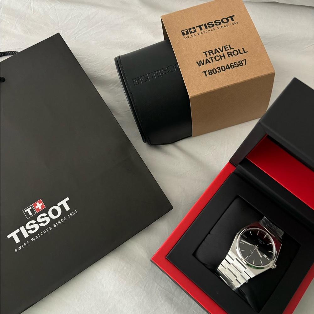 Tissot PRX Silver and Black Watch